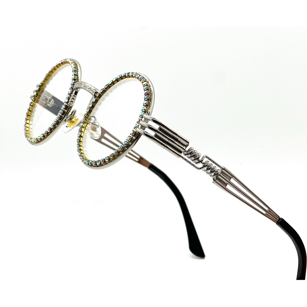 Silver Round Clear Glasses Steampunk Style Men's Women's‎ Fashion Eyewear Trendy